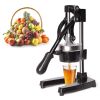 Citrus Pomegranate Juicer Labor-saving Manual Fruit Juicer Press Fruit Squeezer with Stable Non-slip Base, Black