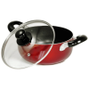 Better Chef 4-Quart Metallic Red Aluminum Dutch Oven with Glass Lid