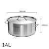 SOGA Stock Pot 14L Top Grade Thick Stainless Steel Stockpot 18/10