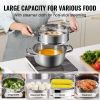 VEVOR Steamer Pot, 9.5in/24cm Steamer Pot for Cooking with 5QT Stock Pot and Vegetable Steamer