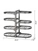 8 Tier Pots and Pans Lid Organizer Rack Holder, Adjustable Pot Organizer Rack for Under Cabinet, Pot Rack for Kitchen Organization and Storage