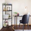 YSSOA 4 Tier Corner Display Rack Multipurpose Metal Shelving Unit, Bookcase Storage Rack Plant Stand for Living Room, Home Office, Kitchen