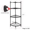 YSSOA 4 Tier Corner Display Rack Multipurpose Metal Shelving Unit, Bookcase Storage Rack Plant Stand for Living Room, Home Office, Kitchen