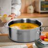 SOGA Stock Pot 14L Top Grade Thick Stainless Steel Stockpot 18/10