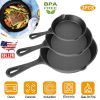 3 Skillet Bundle 6 inches and 8 inches with 10 inch Set of 3 Cast Iron Frying Pans Non-Stick Oven Safe Cookware Heat-Resistant Frying Pan--No shipment