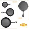 3 Skillet Bundle 6 inches and 8 inches with 10 inch Set of 3 Cast Iron Frying Pans Non-Stick Oven Safe Cookware Heat-Resistant Frying Pan--No shipment