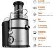 KOIOS Centrifugal Juicer Machines;  Juice Extractor with Extra Large 3inch Feed Chute Filter;  High Juice Yield for Fruits and Vegetables;  Easy to Cl