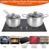 Stainless Steel Cookware Set Fast Even Heat Induction Pots Pans Set Dishwasher Safe with 2.7 /3.7 Quart Stockpot 2 Quart Saucepan 9.17in Frying Pan-No