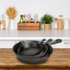 3 Skillet Bundle 6 inches and 8 inches with 10 inch Set of 3 Cast Iron Frying Pans Non-Stick Oven Safe Cookware Heat-Resistant Frying Pan--No shipment