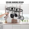 VEVOR Hanging Pot Rack, 32 inch Hanging Pot Rack Ceiling Mount, Ceiling Pot Rack with 12 S Hooks, 80 lbs Loading Weight, Ideal for Home, Restaurant