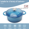 COOKWIN Enameled Cast Iron Dutch Oven with Self Basting Lid;  Enamel Coated Cookware Pot 5QT