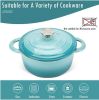 COOKWIN Enameled Cast Iron Dutch Oven with Self Basting Lid;  Enamel Coated Cookware Pot 3QT