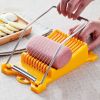 1pc; Multifunctional Luncheon Meat Cutter; Stainless Steel Egg Cutter; Cutting 10 Pieces For Fruit Onion Soft Food Roast Legs; Spam Slicer; Kitchen To